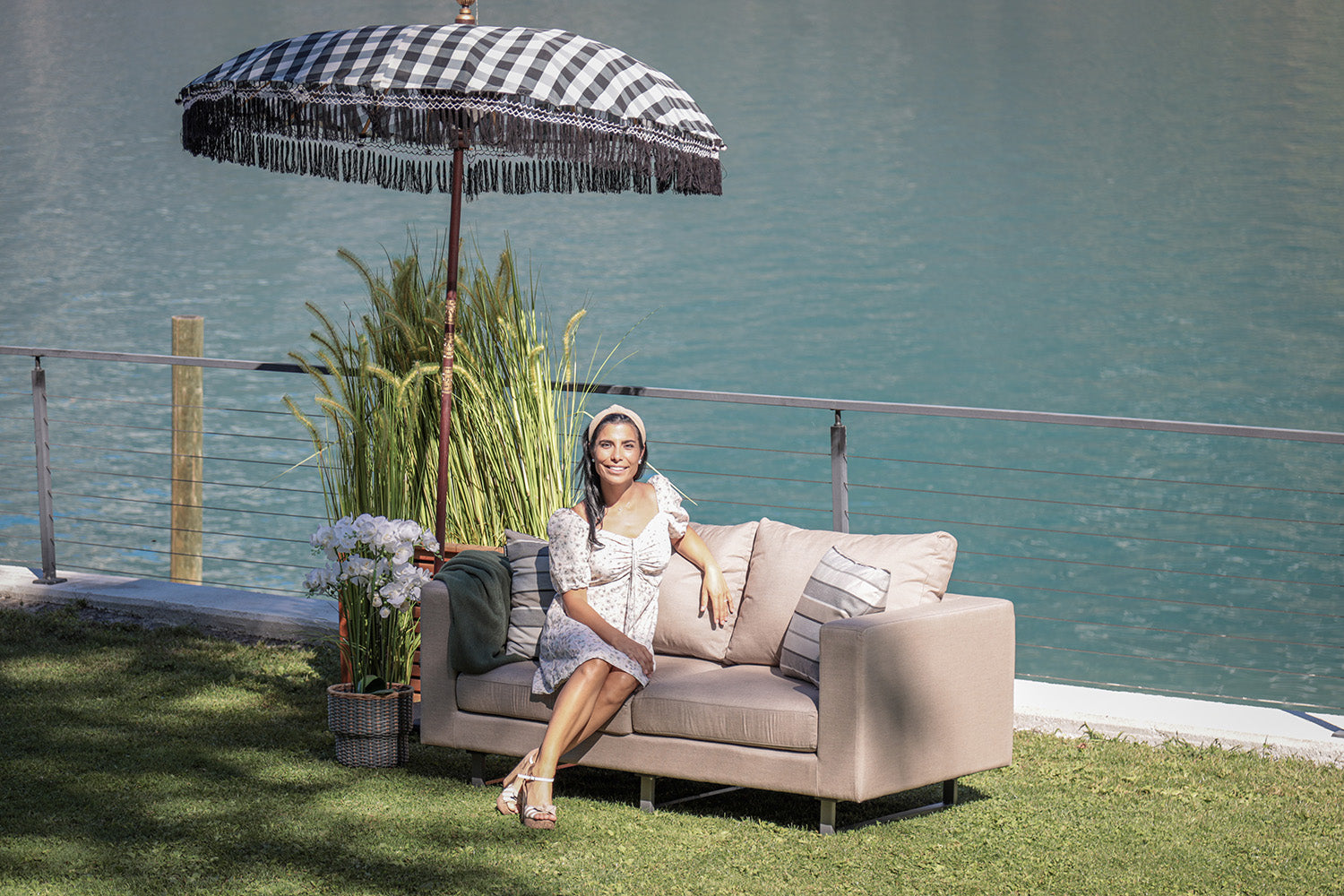 Seven 2-Sitzer Sofa Allwetter Sandbraun