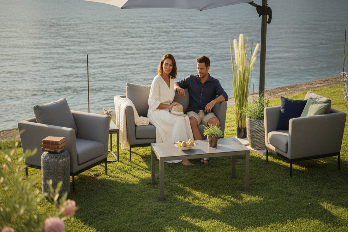 Solaris Sunbrella Lounge Set grau