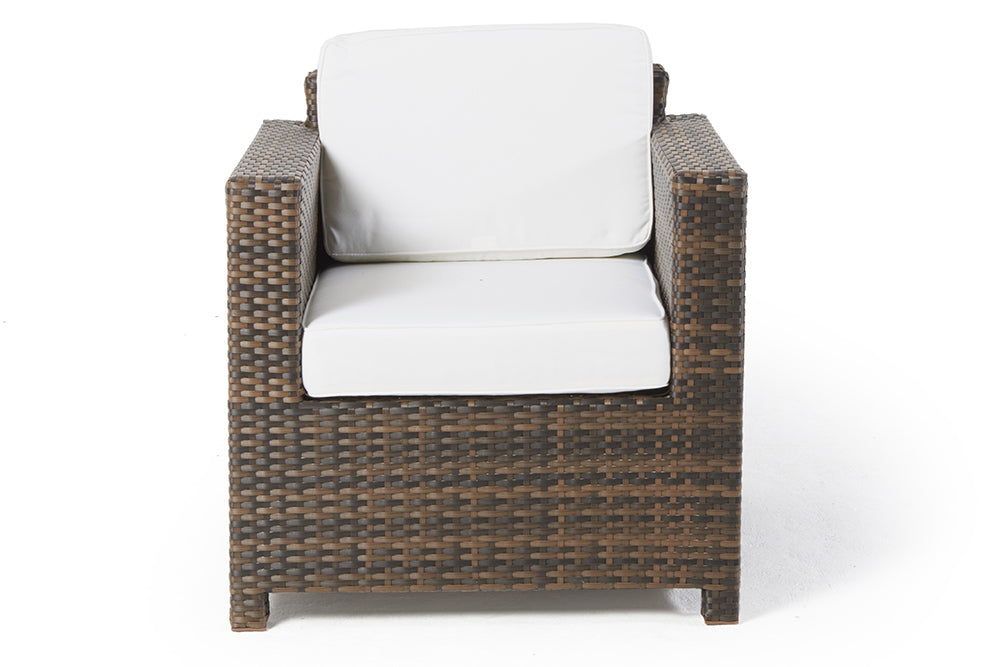 Rattan Sessel mit Armlehnen braun