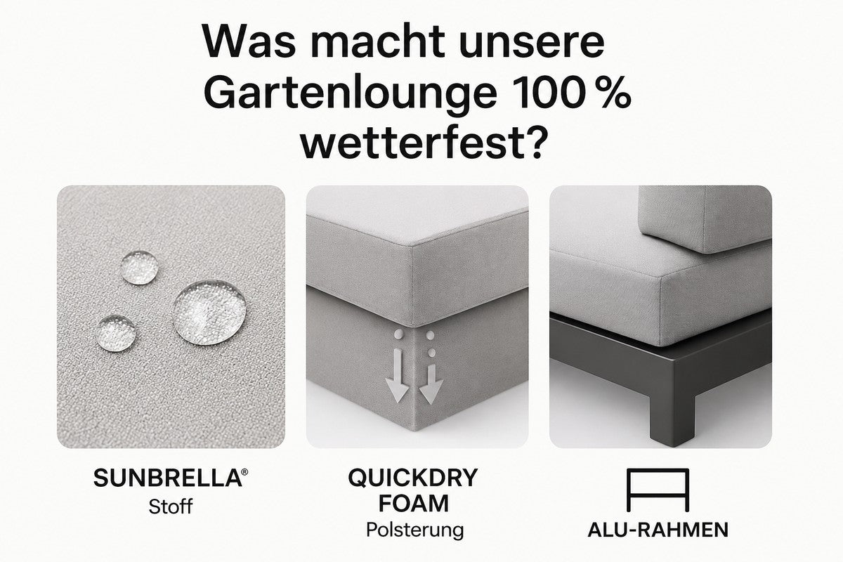Outdoor Lounge Seven Allwetter grau