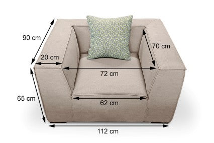 Outdoor lounge Amy sand brown