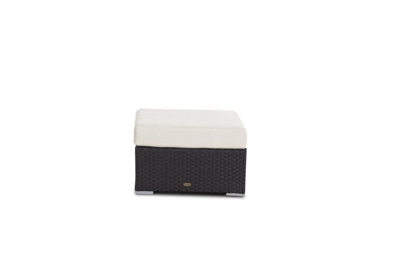 Rattanmöbel Panorama Lounge Fusshocker schwarz