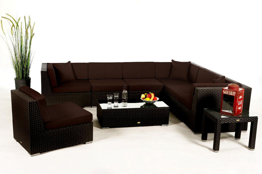 Gartenmöbel Panorama Lounge Überzug braun