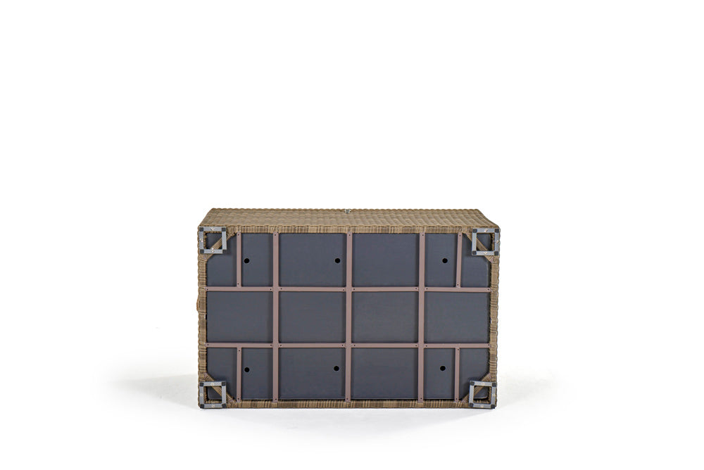 Gartenmöbel Rattan Kissenbox Natural Round