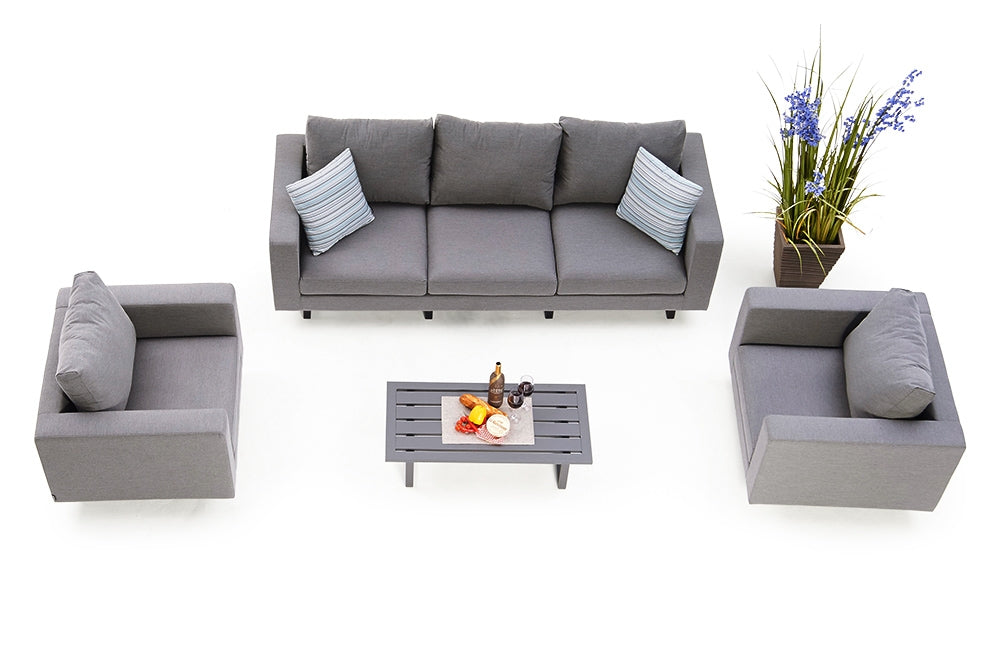 dylan garten stoff lounge grau mit sunbrella kissen