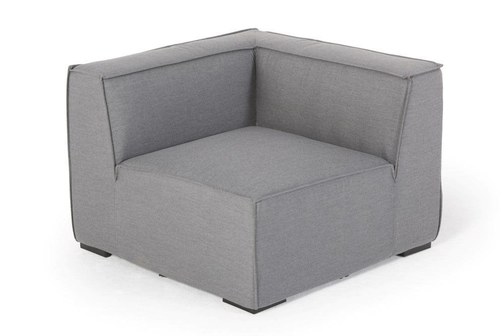 Outdoor fabric lounge Clara gray