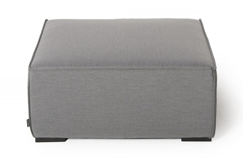 Outdoor Lounge Rosalie Fusshocker gross Grau