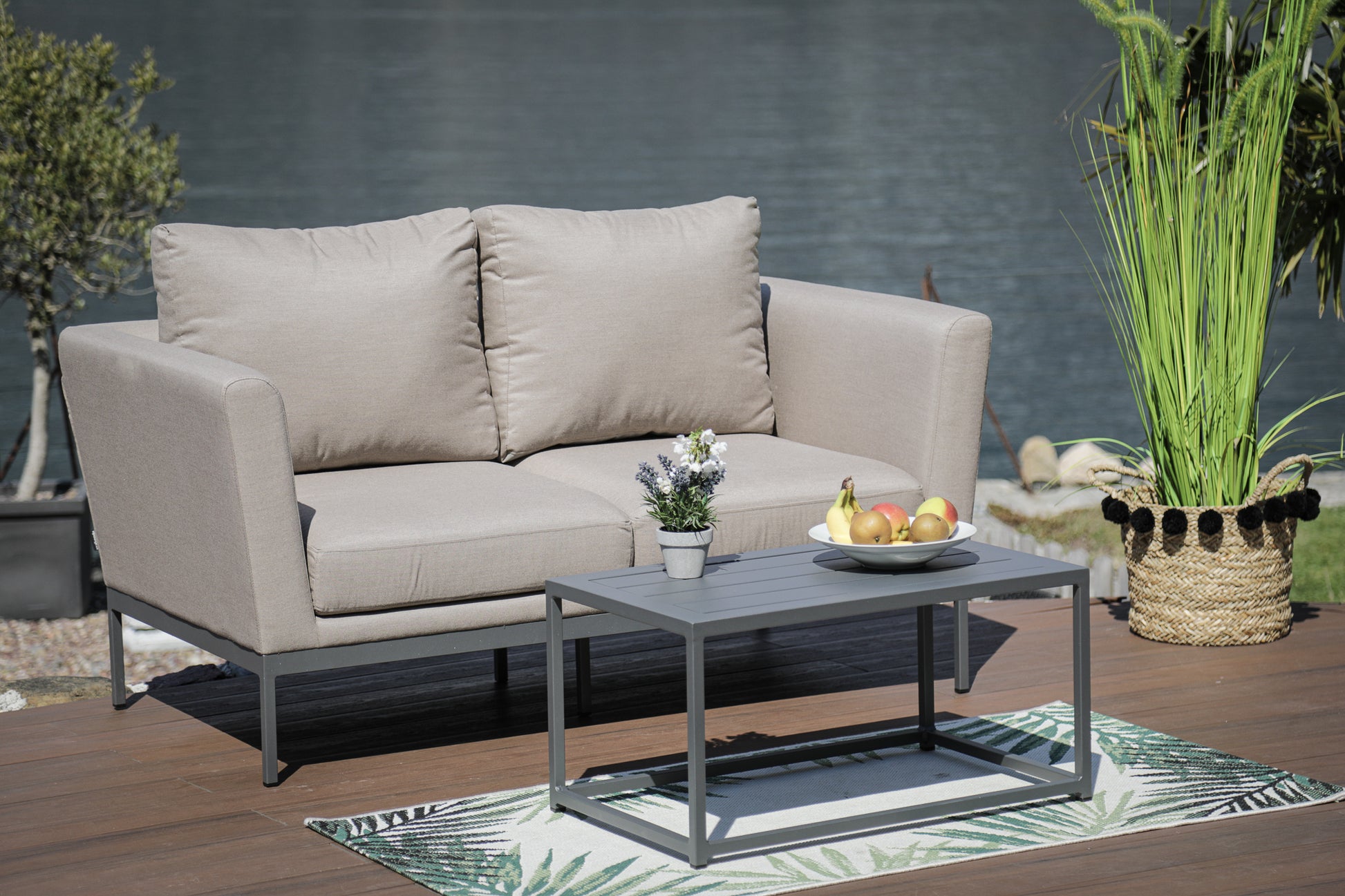 Solaris Sofa Regenschutz für den Outdoor-Bereich in neutralem Grau