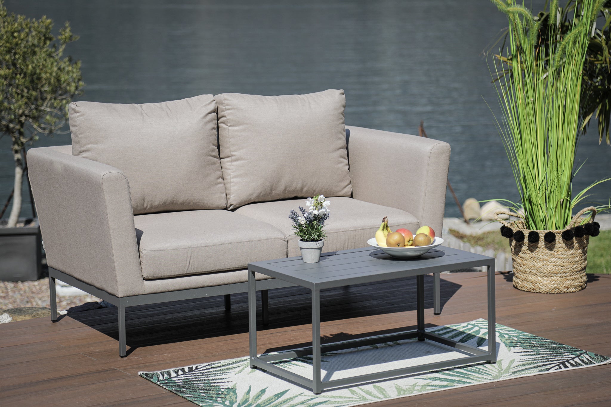 Solaris Sofa Regenschutz für den Outdoor-Bereich in neutralem Grau