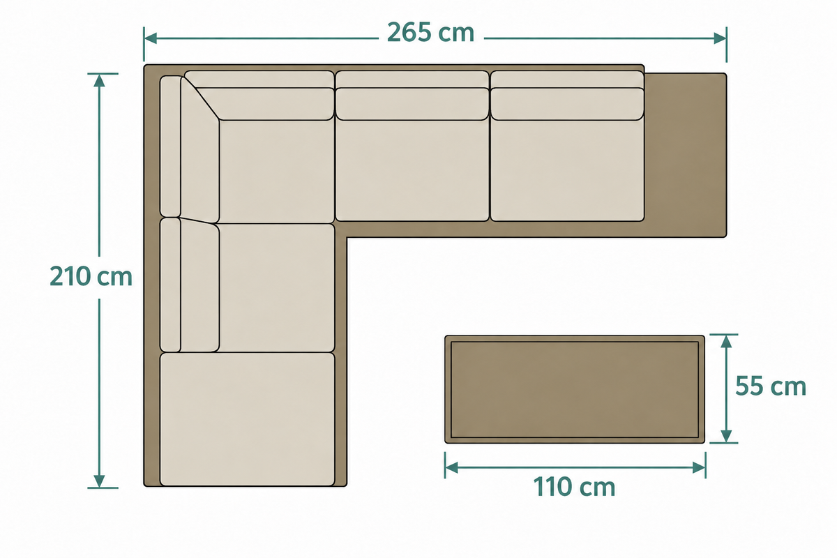 Ibiza Rattan Lounge natural round