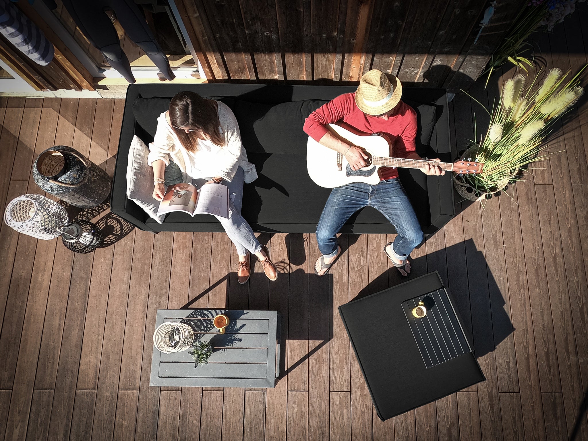 Alvara Gartenlounge Set anthrazit