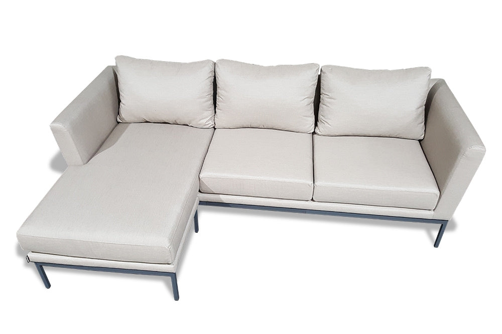 Gartenlounge 3er Ellbrella sandbraun