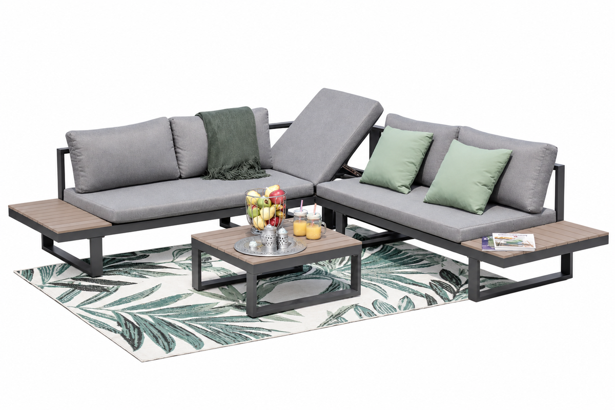 Melinda aluminum garden lounge white