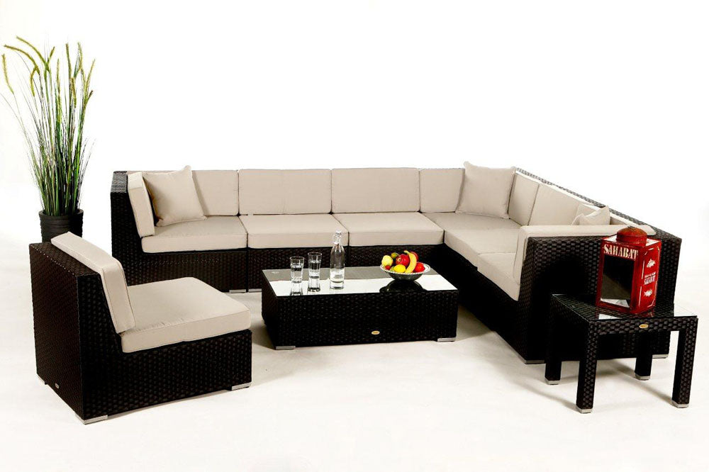 Gartenmöbel Lounge Panorama Überzug beige