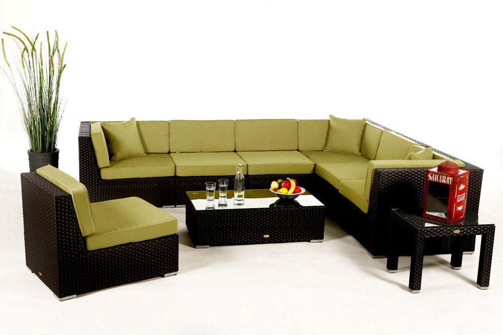 Gartenmöbel Lounge Panorama Überzug lime