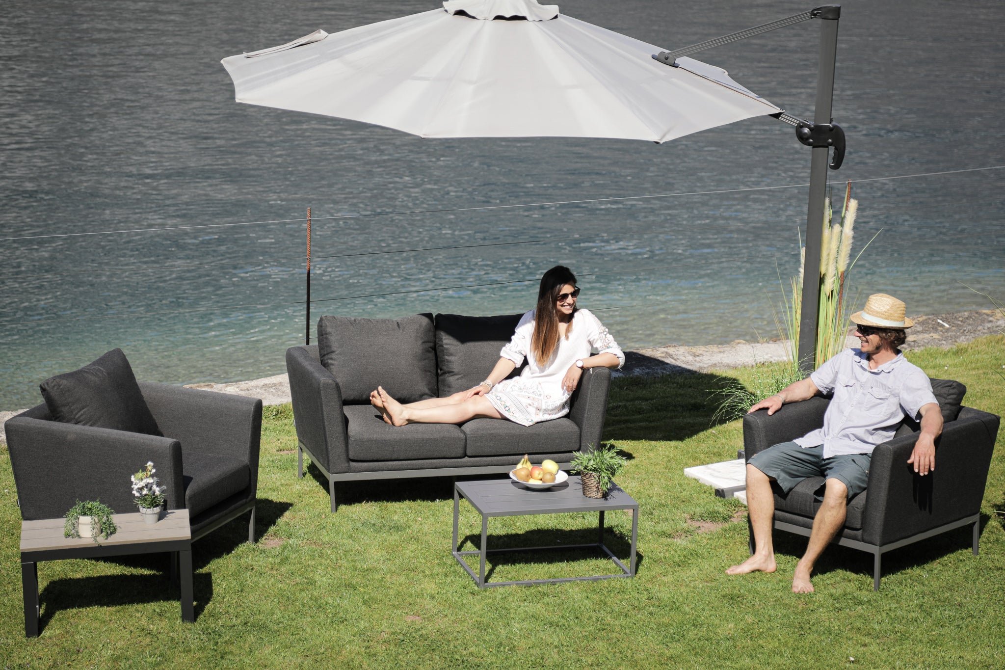 Solaris Sunbrella Lounge Set anthrazit