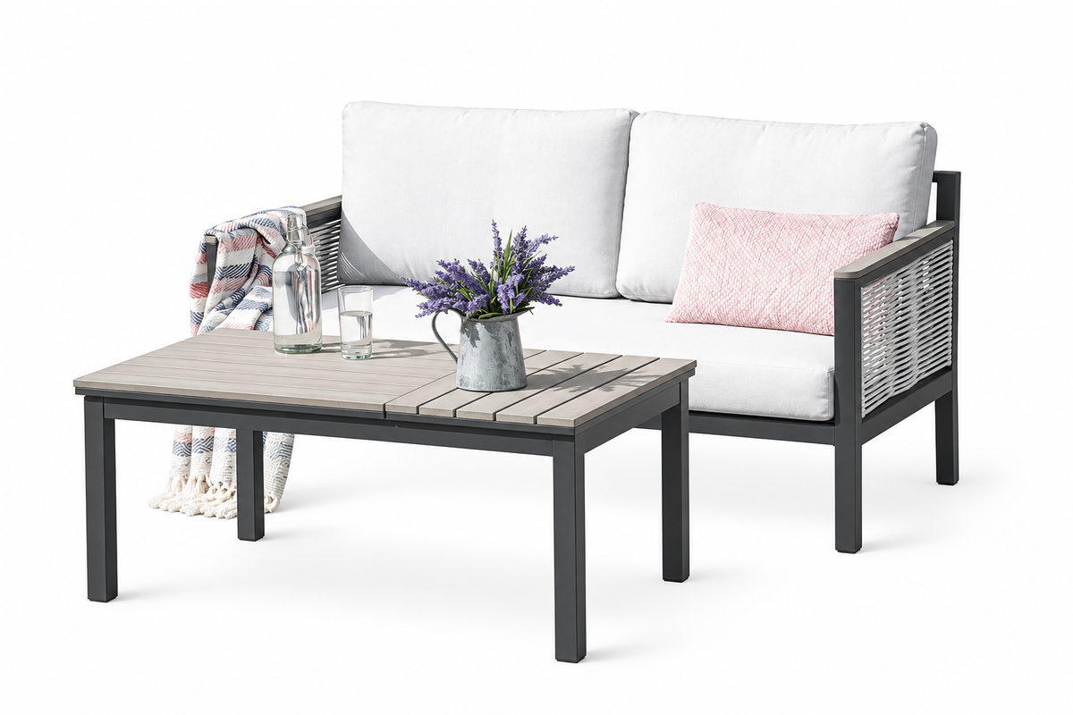 Jessie garden lounge aluminum stone grey