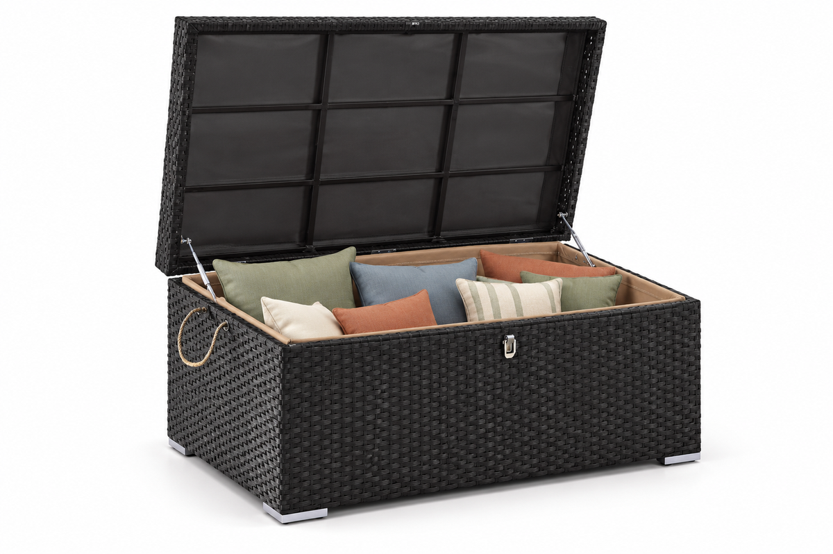Rattanbox Kissentruhe Grisu schwarz