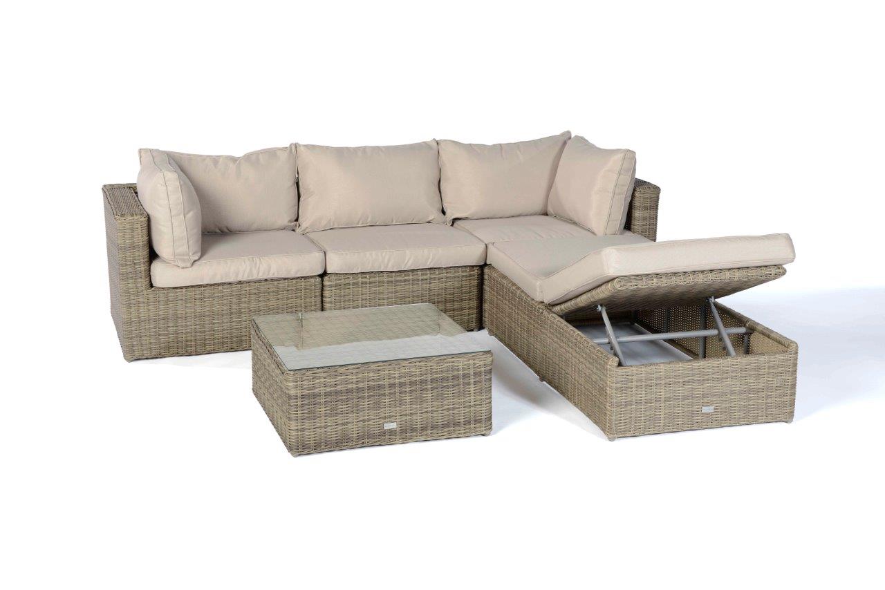 Ibiza Rattan Lounge Natural Round