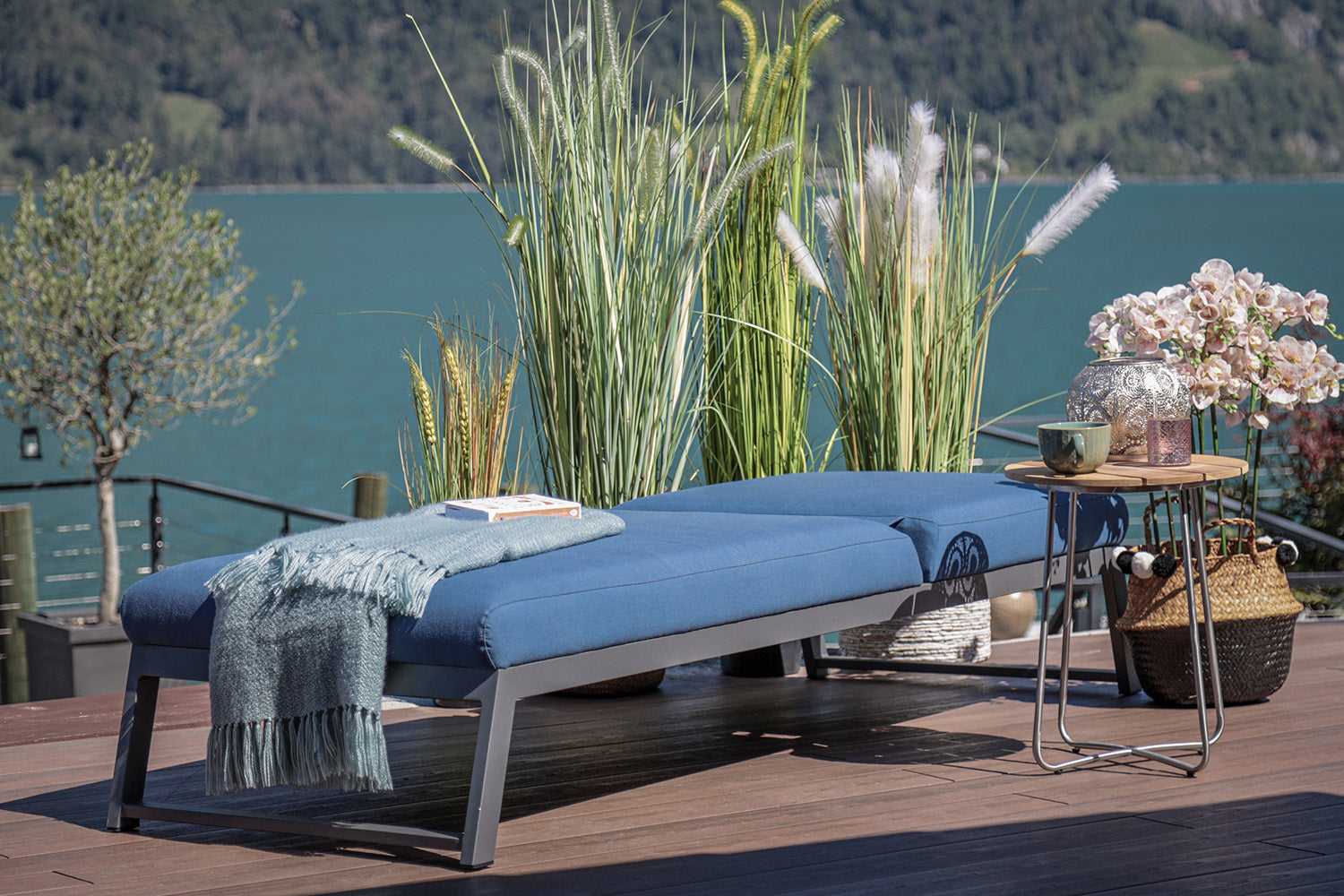 Ellbrella Outdoor Liegestuhl bluestorm