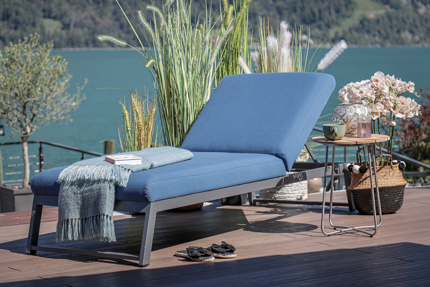 Ellbrella Outdoor Liegestuhl bluestorm