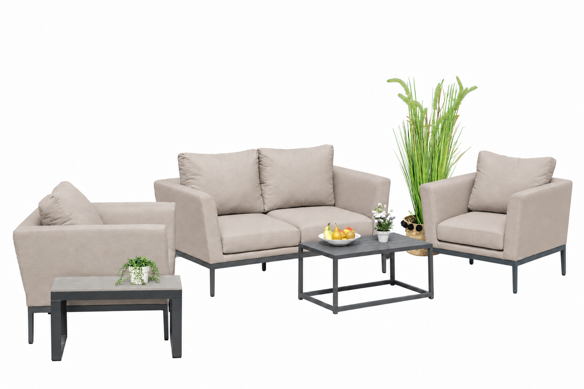 Solaris Sunbrella Lounge Set sandbraun