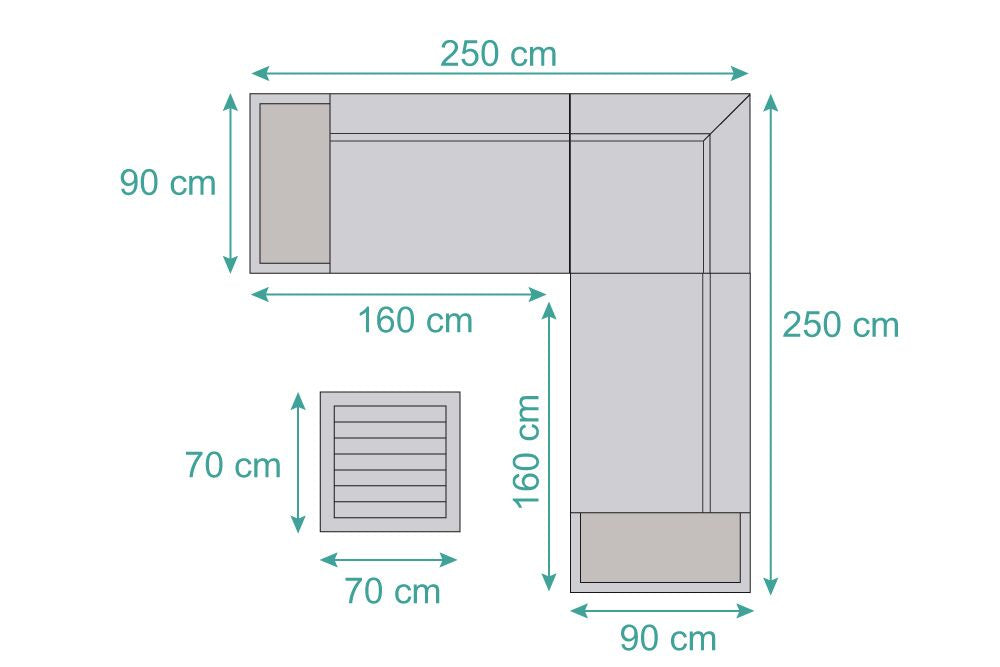 Nirvana Gartenlounge aus Sunbrella in grau für den Outdoor-Bereich