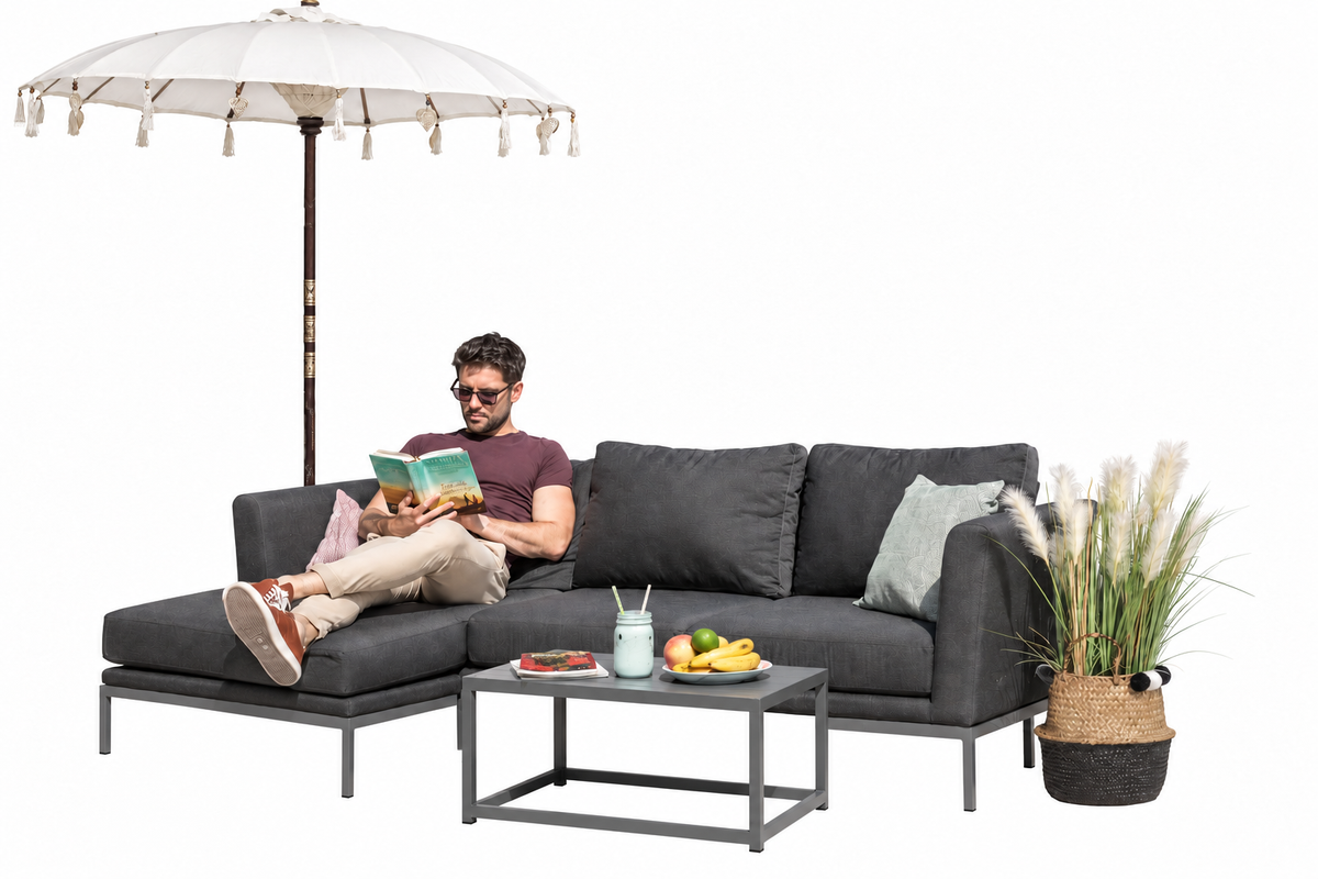 Gartenlounge Ellbrella rechts anthrazit