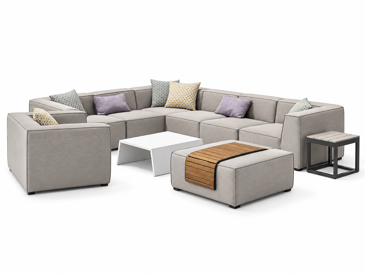 Sunbrella Lounge Amy mit Sessel sandbraun