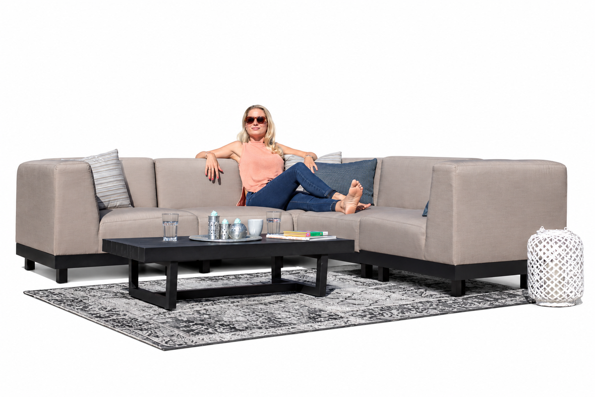 Outdoor Lounge Lenox sandbraun mit Tisch