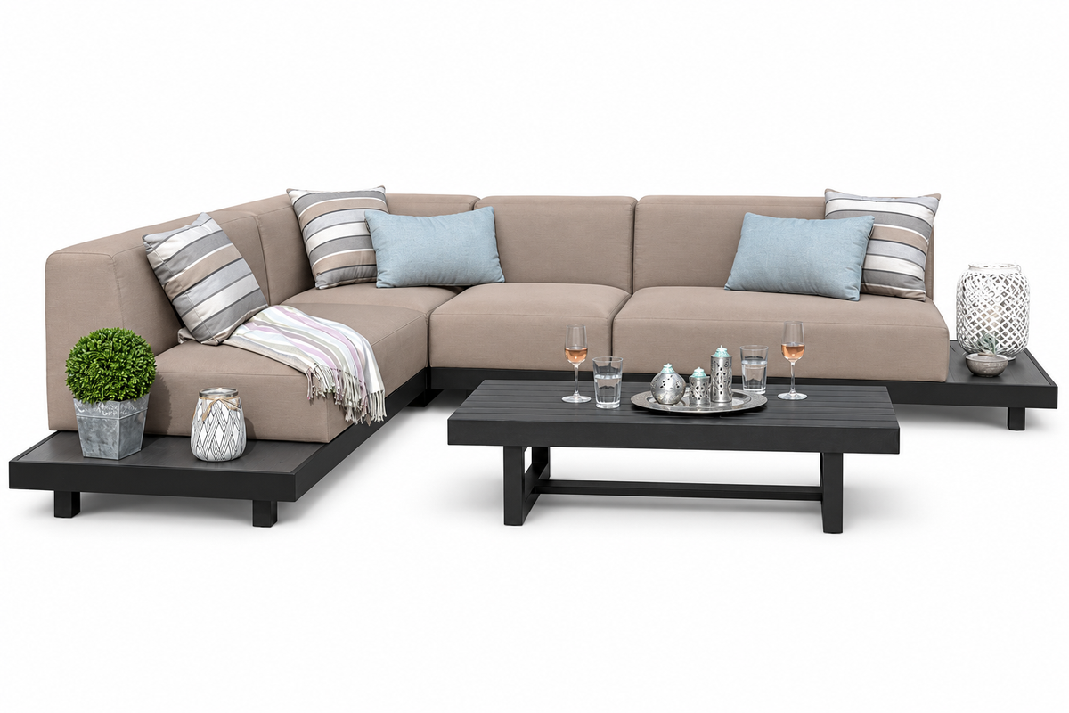 Gartenlounge Samu sandbraun