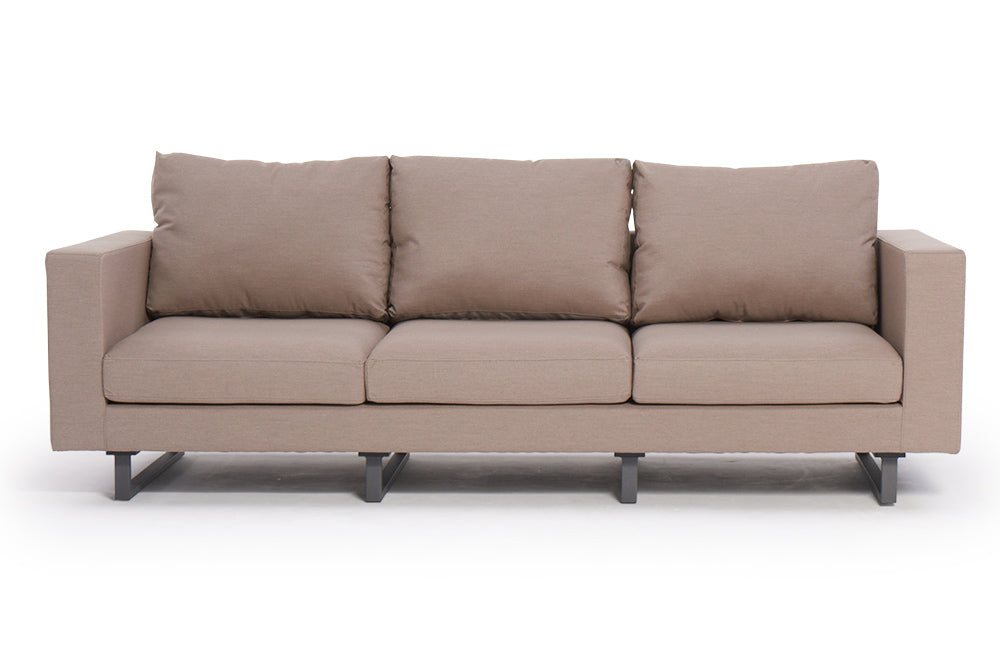 Seven 3-Sitzer Sofa Allwetter sandbraun