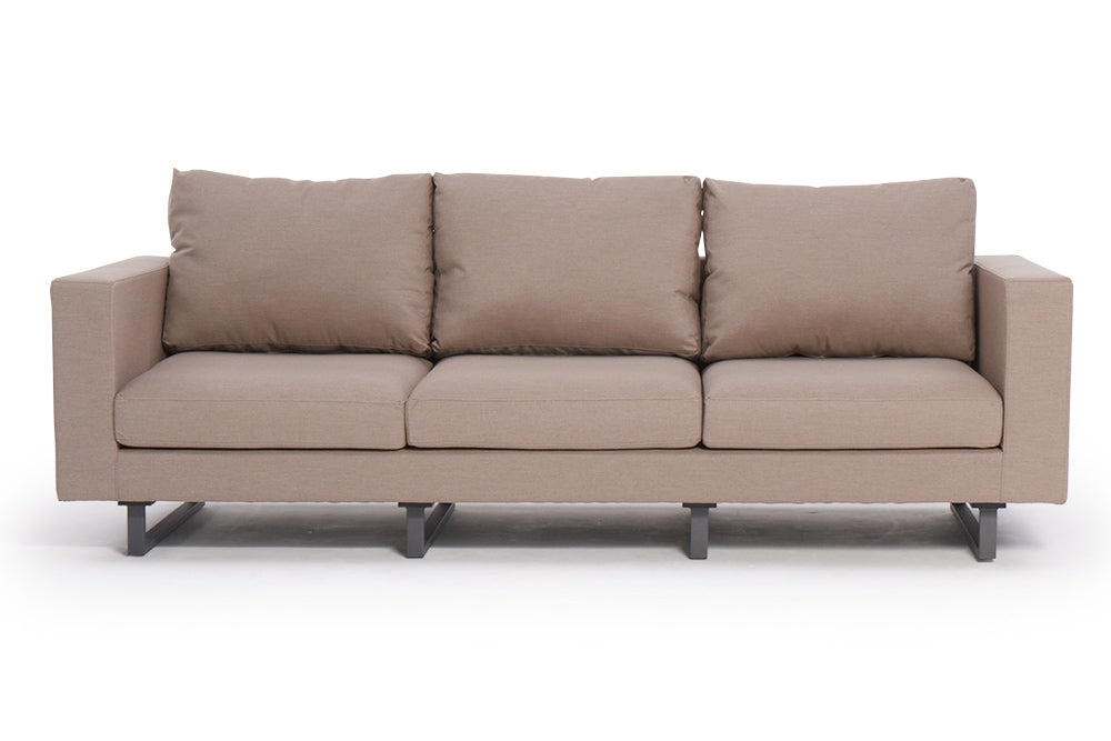 outdoor loungesofa 3 er sandbraun