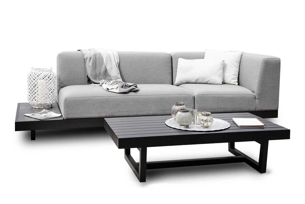 Garden lounge Miranda Sunbrella Outdoor fabric weatherproof gray right