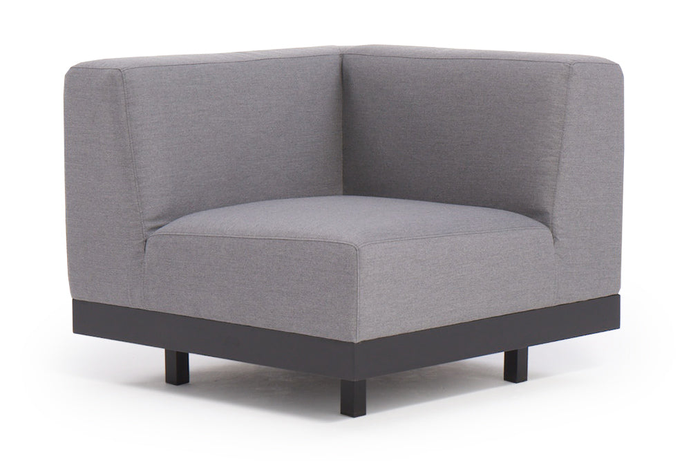 Garten Lounge Miranda Sunbrella Outdoor Sofa in grau mit wetterfestem Stoff