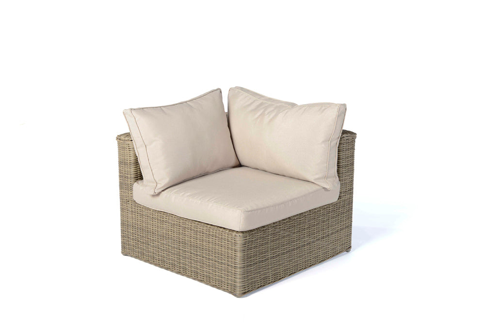 Gartenmöbel Rattan Lounge Ola natural round - Eckteil