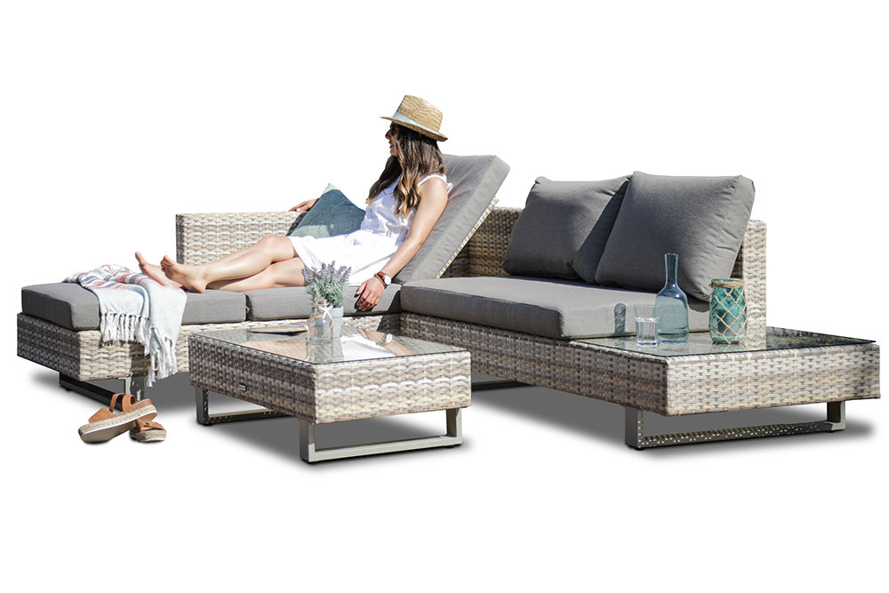 Ibiza Rattan Lounge natural round