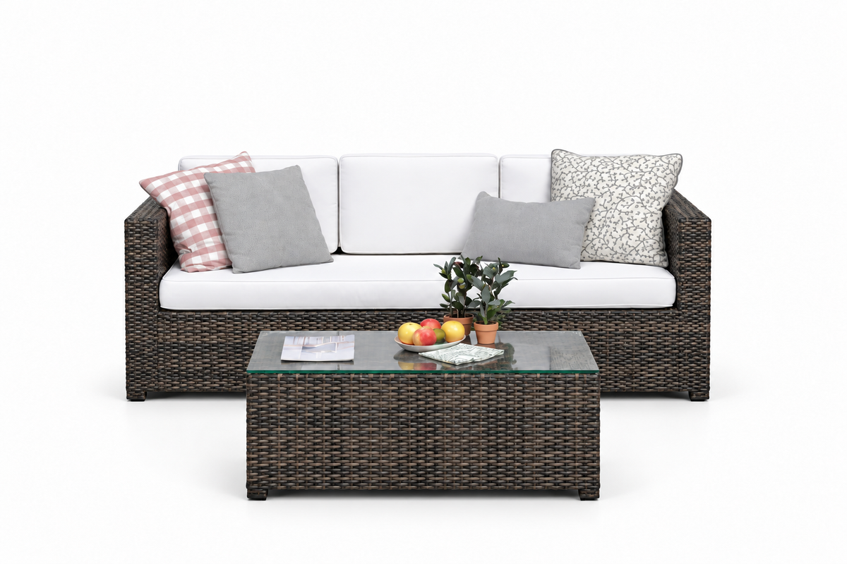 Sintra Rattan Gartenlounge 3er braun