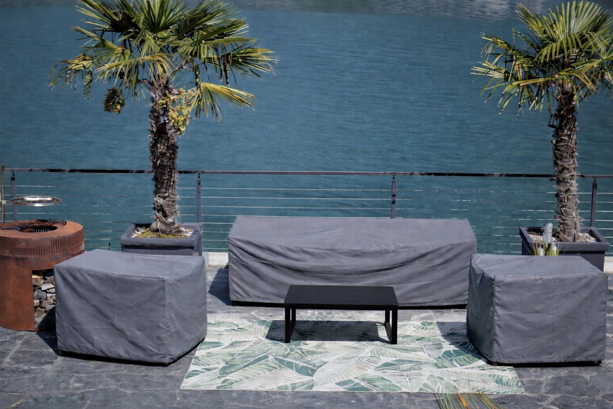 Mambo Lounge Regenschutz für Outdoor-Möbel in Grau, schützt vor Witterungseinflüssen