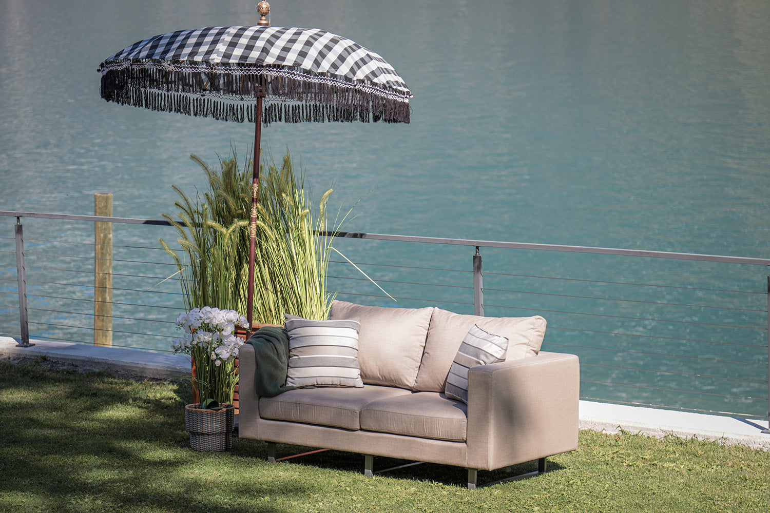 Seven 2-Sitzer Sofa Allwetter Sandbraun