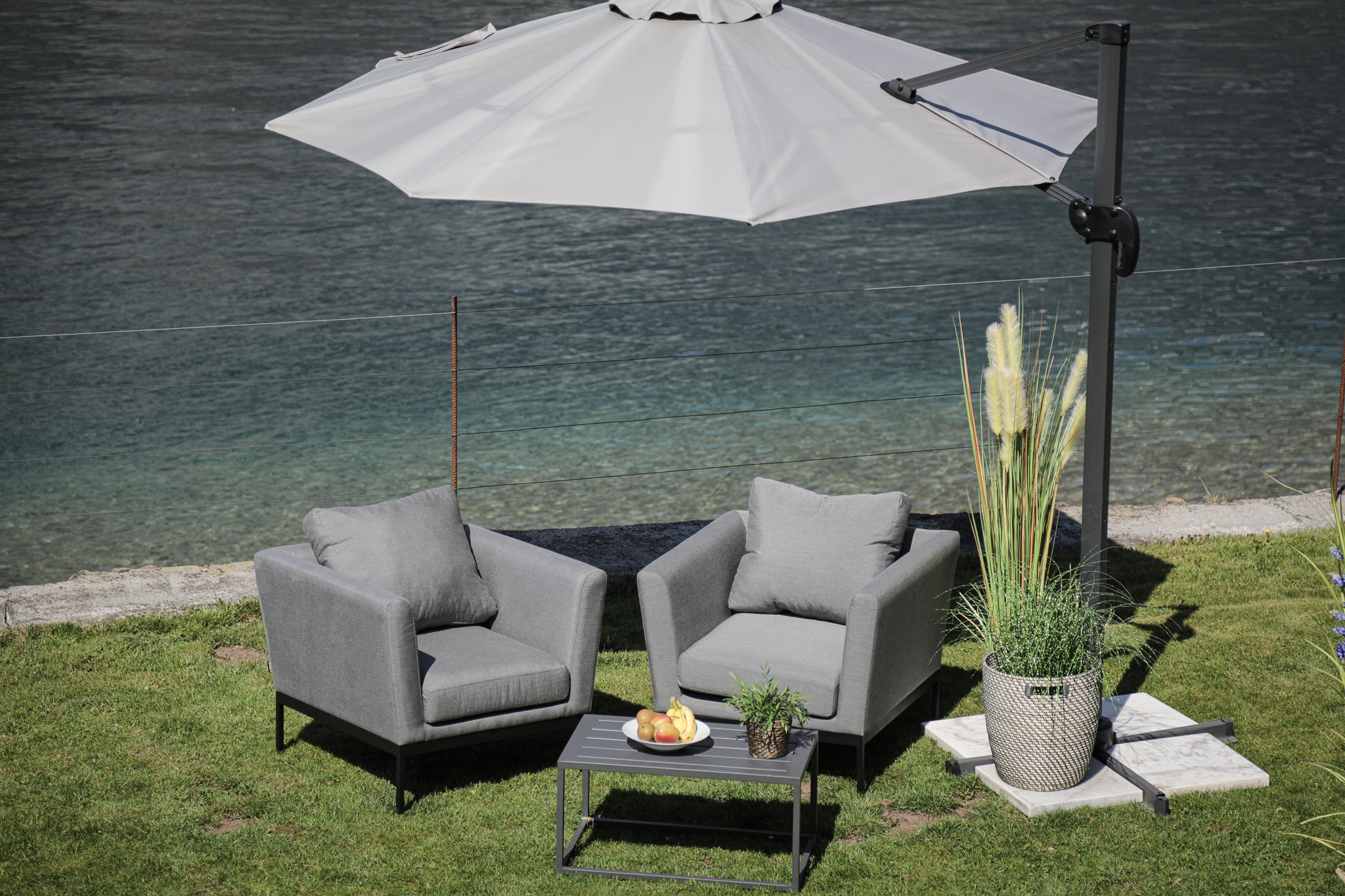 Solaris Sunbrella Lounge Set grau