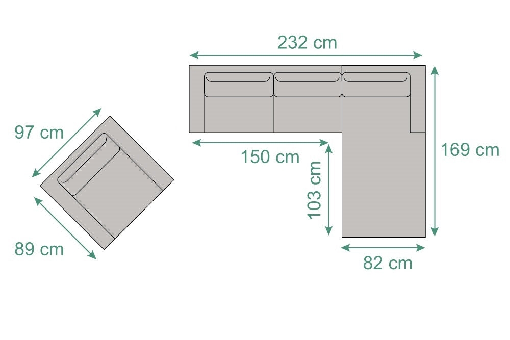 Outdoor Garten Lounge Seven Deluxe grau