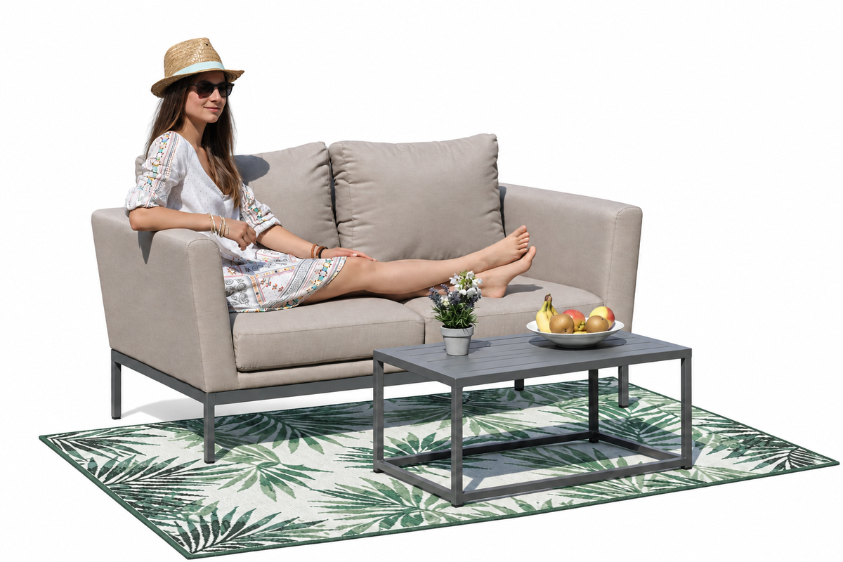 Solaris 2er Gartensofa sandbraun