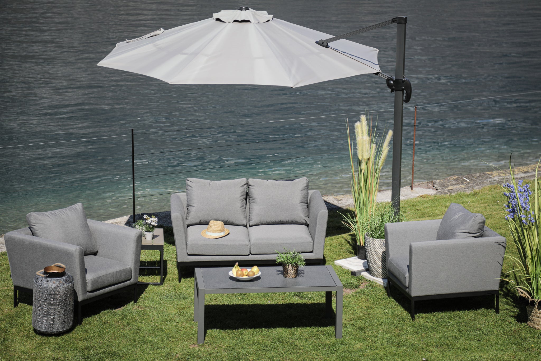 Solaris Sunbrella Lounge Set grau