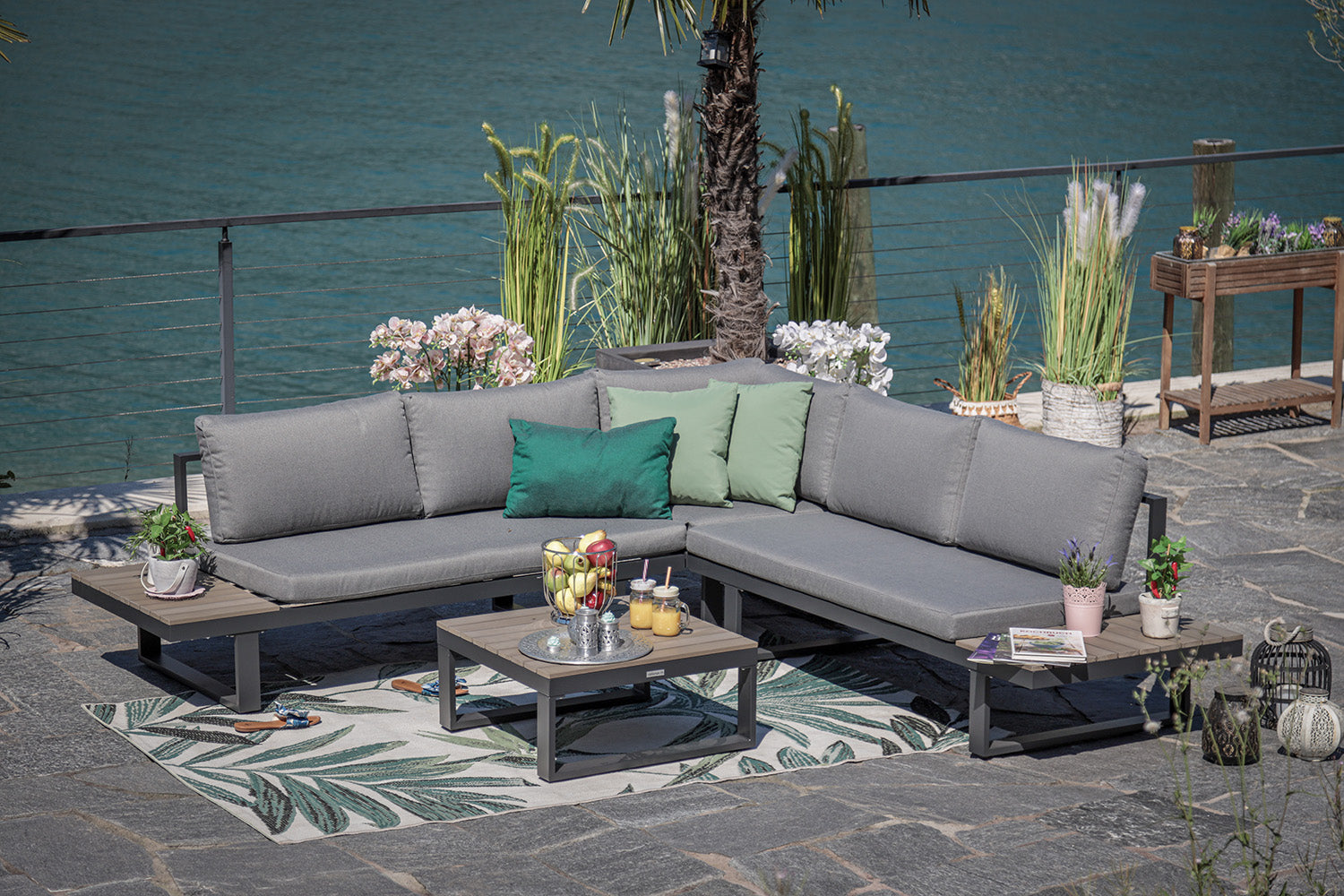 Melinda aluminum garden lounge white