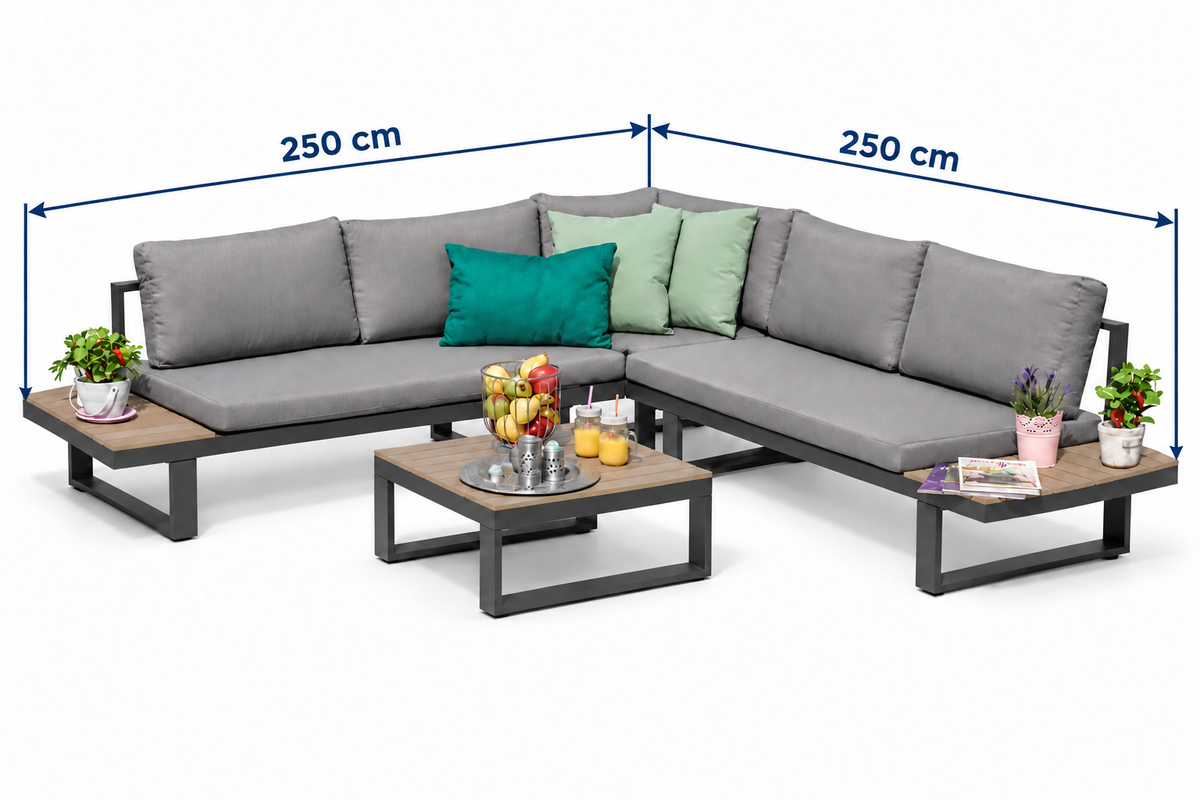 Melinda aluminum garden lounge white