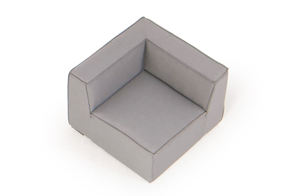 stoff outdoor lounge grau eckteil ansicht oben