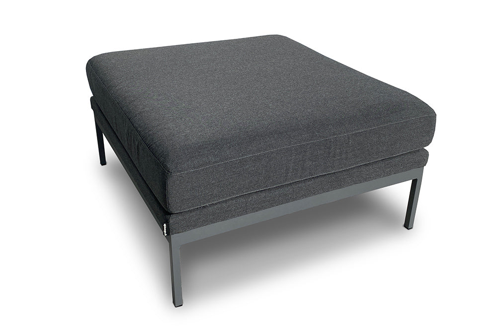 Solaris Hocker in anthrazit für Outdoor Gartenlounge mit robustem Gestell