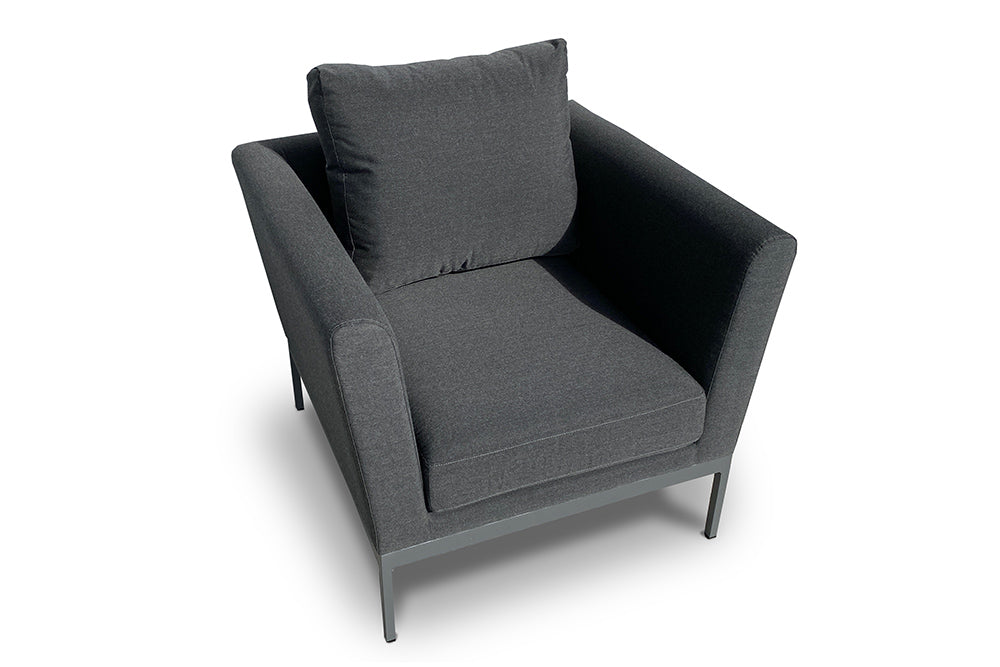 Solaris Sessel in anthrazit für Outdoor Gartenlounge mit bequemer Polsterung