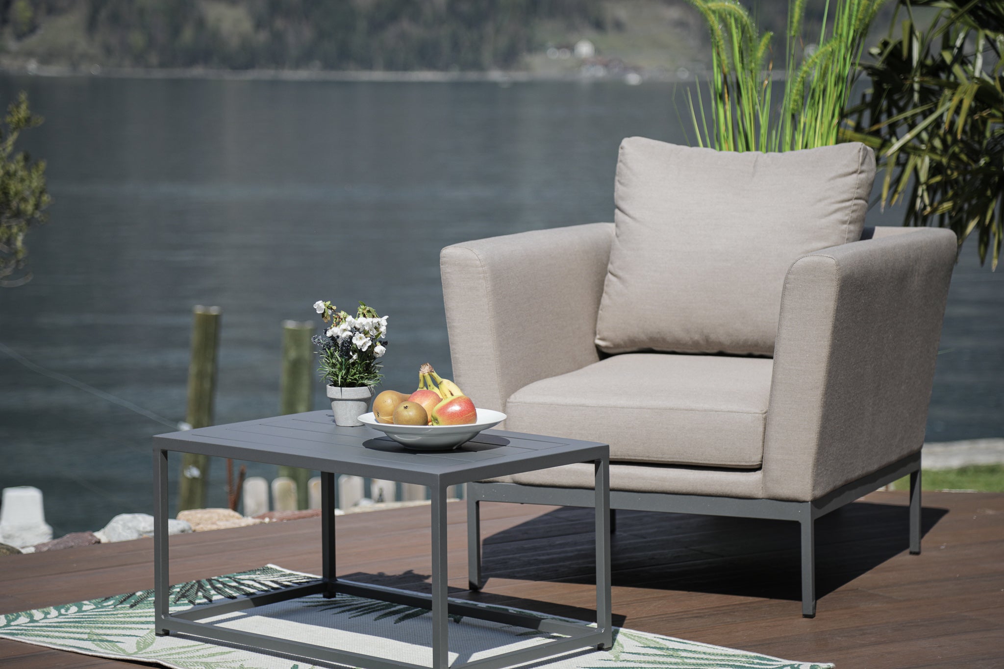 Solaris Sessel Regenschutz für Outdoor-Gartenmöbel in neutralem Beige